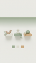 Shopify theme homepage with botanical overlays